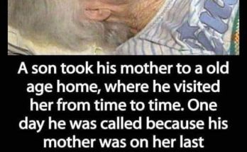 A son took his mother to a nursing home, where he visited her from time to time.